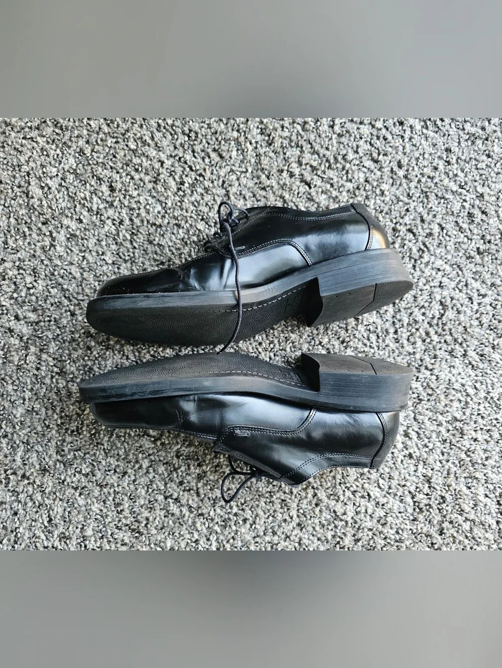 Vintage Skechers Men's Black Leather Lace-Up Oxford Dress Shoes Size 11